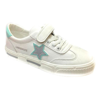 T1902 БЕЛЫЙ/ГОЛУБОЙ FEYAO (31-37) 8п